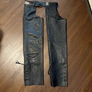 Harley Davidson Women's XS Willie G Black Leather Chaps